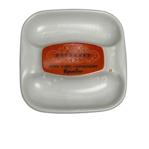 Vintage Italian Plastic Advertising Ashtray Novembre Mobili d'Arte Antiquariato